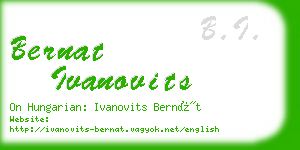 bernat ivanovits business card
